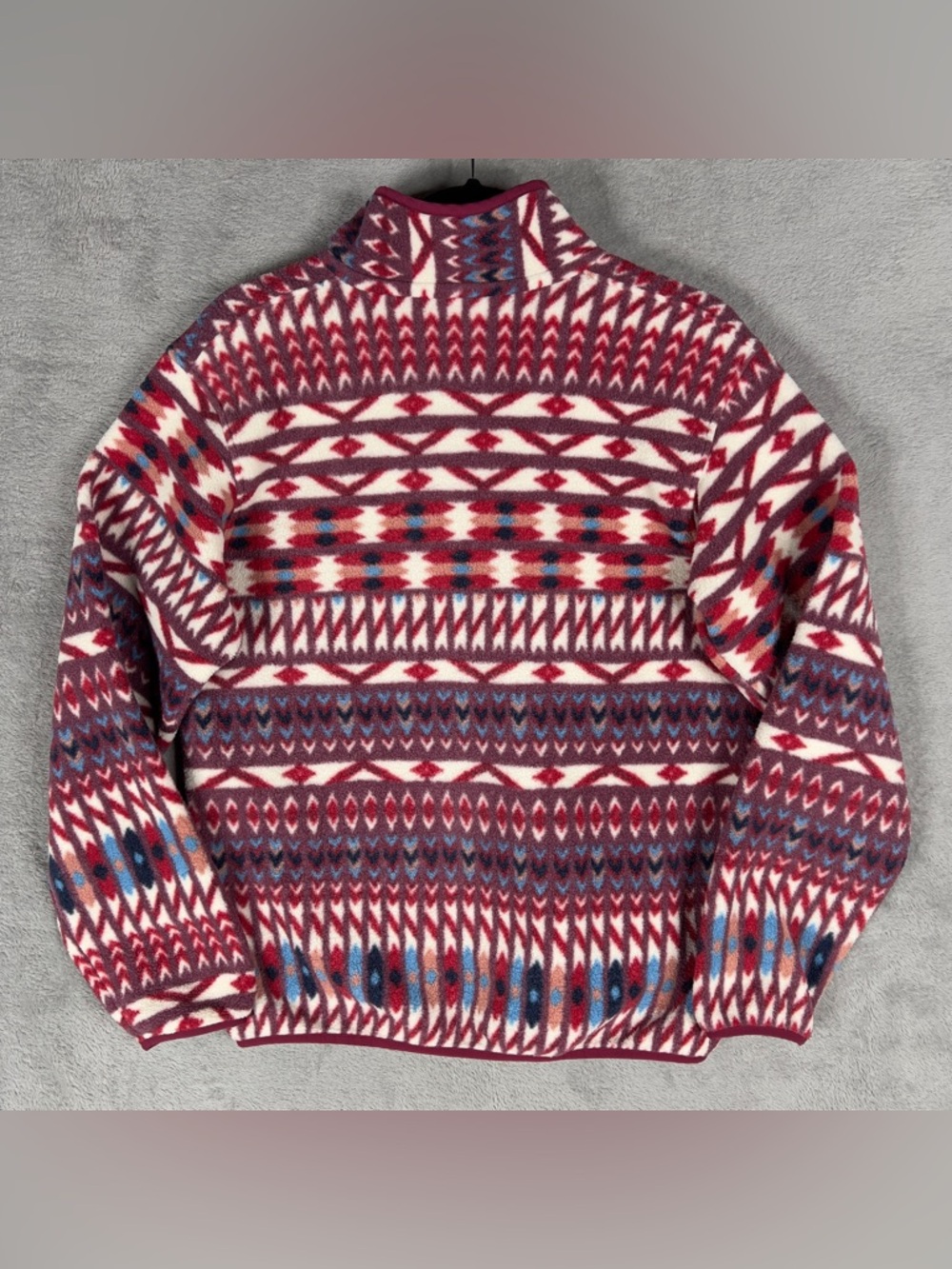 Patagonia Synchilla Kuta Klash Women's Small Fleece Pullover Dark Currant Aztec - Picture 7 of 11